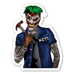 Tattooed Joker sticker