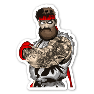 Hoge kwaliteit resolutie sticker Tattoo ryu