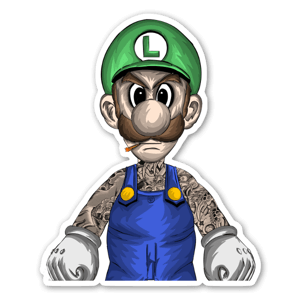 Luigi met tattoos!