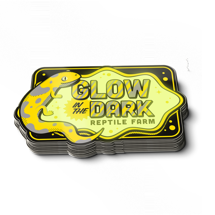 Glow in the dark sticker uit het sample pack
